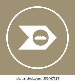 Bread icon. Flat design.