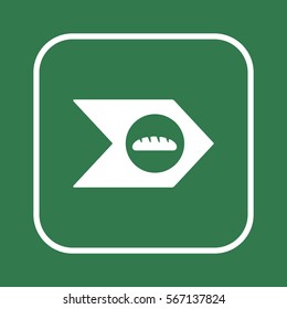 Bread icon. Flat design.