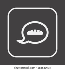 Bread icon. Flat design.