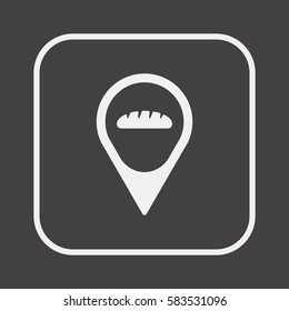 Bread icon. Flat design.