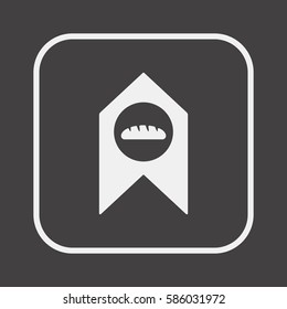 Bread icon. Flat design.