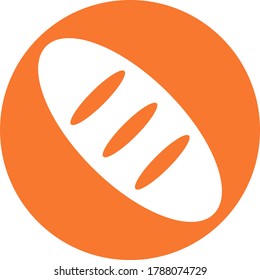 The bread icon flat style eps 10 for web design and API usage