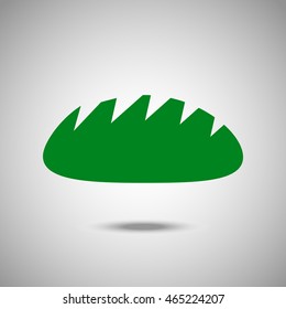 Bread  icon. Flat style. Grey background. Vector illustration.
