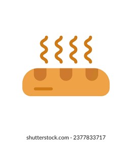 bread icon flat style vector
