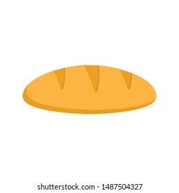 Bread icon. Flat vector illustration on white background. EPS 10