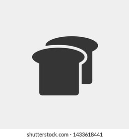 Bread icon. Food icon. New trandy art style bread vector illustration symbol