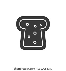 Bread icon, food symbol. Modern simple outline vector icon for web site or mobile app