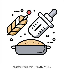 Pão Ícone Fresco Inteiro Trigo Pão Padaria Alimentos Crocante Saudável