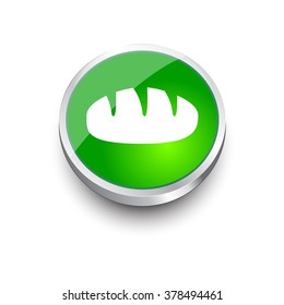 bread icon. green icon. eps 10