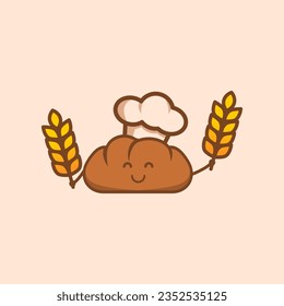 Bread icon, bread illustration, bakery design, toast and bake