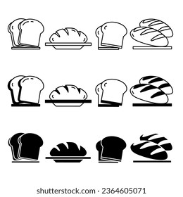Colección de ilustraciones de iconos de lectura. Icono de diseño blanco y negro para empresas. Vector de material.