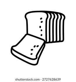 Ícone de pão ilustração vetor modelo de design