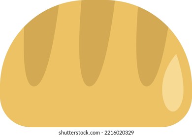 Bread icon, illustration, vector on a white background.