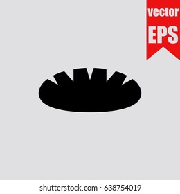 Bread icon infographic isolated in flat style.Vector illustration.