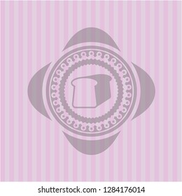 bread icon inside badge with pink background