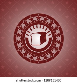 bread icon inside badge with red background