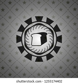 bread icon inside black badge