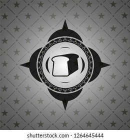 bread icon inside black emblem. Vintage.