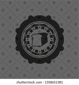 bread icon inside black emblem. Vintage.