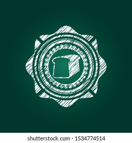 bread icon inside chalk emblem