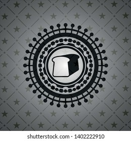 bread icon inside dark badge or emblem