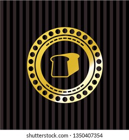 bread icon inside gold shiny badge