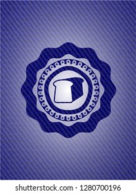 bread icon inside jean background