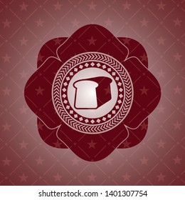 bread icon inside red icon or emblem