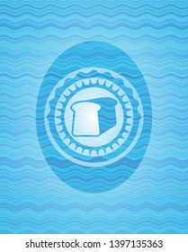 bread icon inside water emblem.