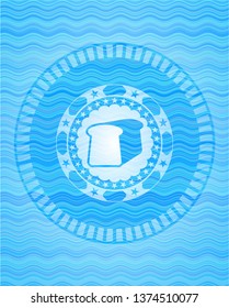 bread icon inside water representation badge.
