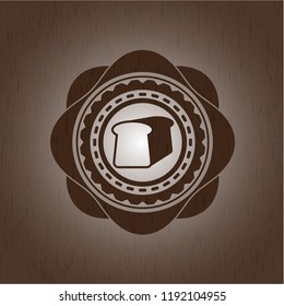 bread icon inside wood emblem. Retro