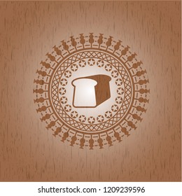 bread icon inside wood signboards