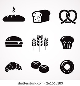 Bread Icon Isolated On White Background. Vector Illustration.