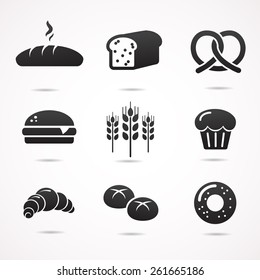 Bread Icon Isolated On White Background. Vector Illustration.