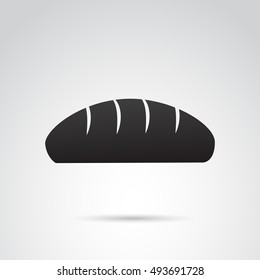 Bread icon isolated on white background. Vector art.