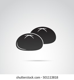 Bread icon isolated on white background. Vector art.