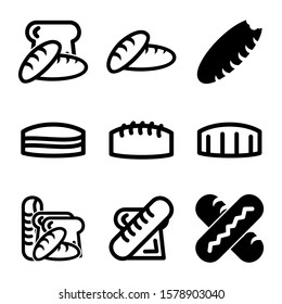 bread icon isolated sign symbol vector illustration - high quality black style vector icons
