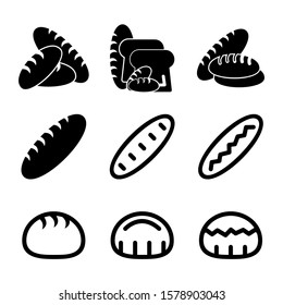 bread icon isolated sign symbol vector illustration - high quality black style vector icons
