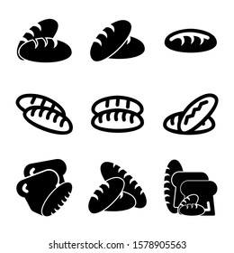 bread icon isolated sign symbol vector illustration - high quality black style vector icons
