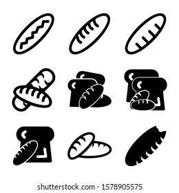bread icon isolated sign symbol vector illustration - high quality black style vector icons
