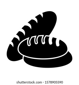 bread icon isolated sign symbol vector illustration - high quality black style vector icons
