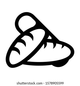 bread icon isolated sign symbol vector illustration - high quality black style vector icons
