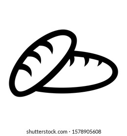 bread icon isolated sign symbol vector illustration - high quality black style vector icons
