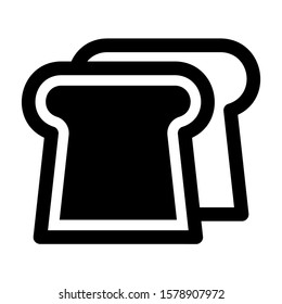 bread icon isolated sign symbol vector illustration - high quality black style vector icons
