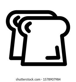 bread icon isolated sign symbol vector illustration - high quality black style vector icons
