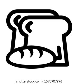 bread icon isolated sign symbol vector illustration - high quality black style vector icons
