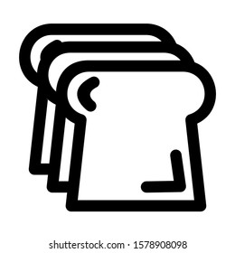 bread icon isolated sign symbol vector illustration - high quality black style vector icons
