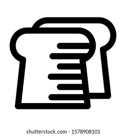 bread icon isolated sign symbol vector illustration - high quality black style vector icons
