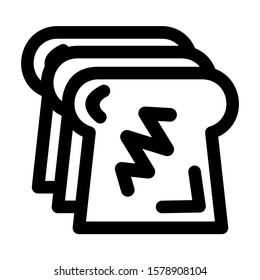 bread icon isolated sign symbol vector illustration - high quality black style vector icons
