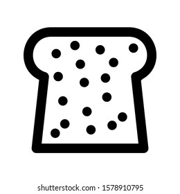 bread icon isolated sign symbol vector illustration - high quality black style vector icons
